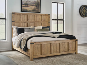 Ridgester California King Panel Bed Light Brown
