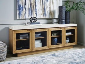 Adanworth Accent Cabinet Light Brown/Gray
