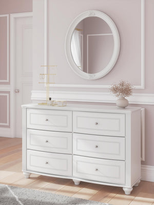 Kozlani Dresser & Mirror White