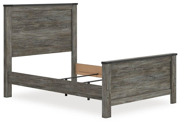 Frandern Full Panel Bed Black/Gray