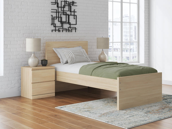 Onita Twin Panel Platform Bed Natural