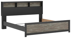 Broachmyn King Bookcase Bed Black/Gray