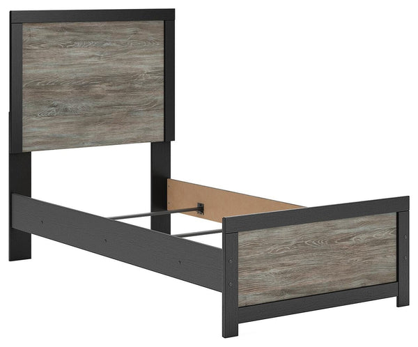 Broachmyn Twin Panel Bed Black/Gray