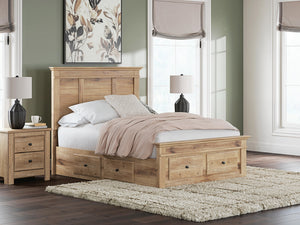 Makidern Full Panel Storage Bed Tan