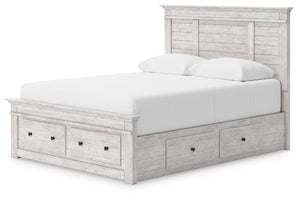Makidern Queen Panel Storage Bed Whitewash