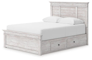 Makidern Queen Panel Storage Bed Whitewash