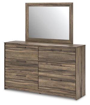 Elbrim Dresser & Mirror Brown