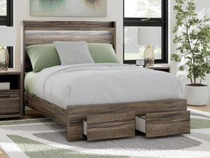 Elbrim Full Panel Storage Bed Brown
