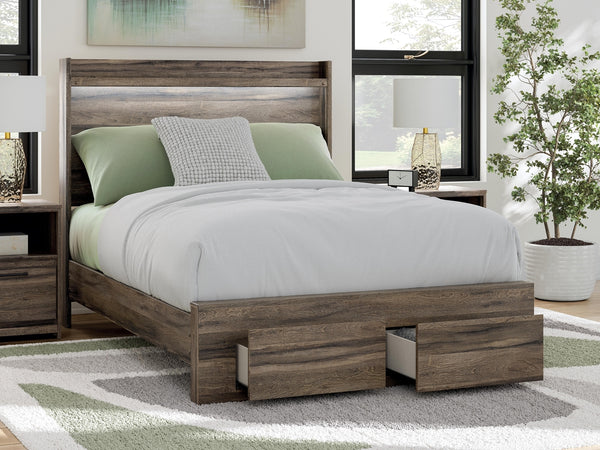 Elbrim Full Panel Storage Bed Brown