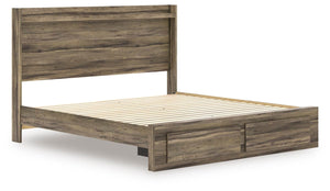 Elbrim King Panel Storage Bed Brown
