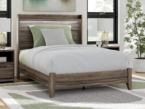Elbrim Full Panel Bed Brown