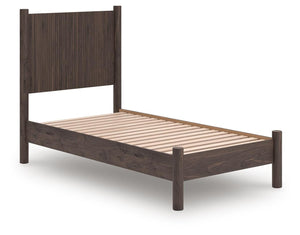 Pamytta Twin Panel Platform Bed Brown