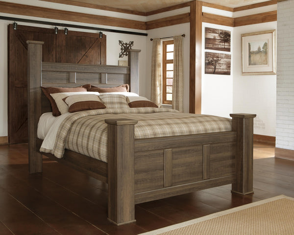 Juararo Queen Poster Bed Dark Brown