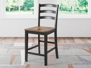 Wildenauer Counter-Height Barstool Brown/Black