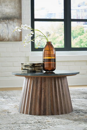 Ceilby Accent Coffee Table Black/Brown