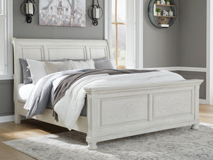 Robbinsdale King Sleigh Bed Antique White