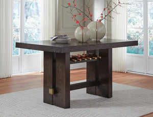 Burkhaus Rectangle Counter-Height Dining Table Dark Brown