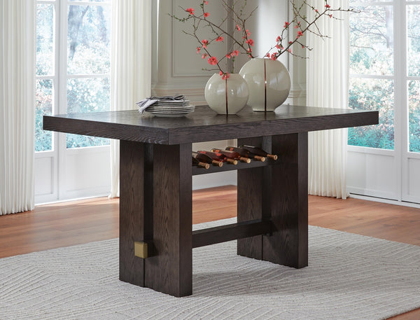 Burkhaus Rectangle Counter-Height Dining Table Dark Brown