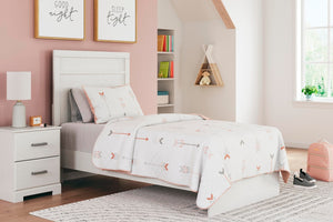 Stelsie Twin Panel Bed White