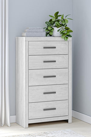 Cayboni 5-Drawer Chest Whitewash