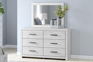 Cayboni 6-Drawer Dresser & Mirror Whitewash