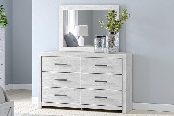 Cayboni 6-Drawer Dresser & Mirror Whitewash