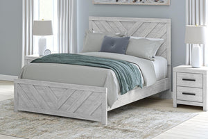 Cayboni Queen Panel Bed Whitewash