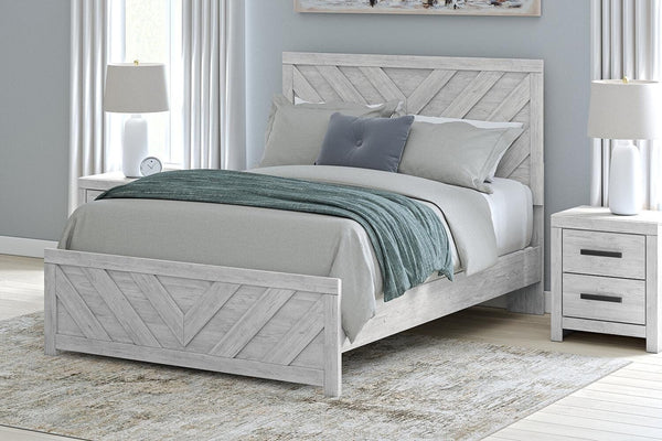 Cayboni Queen Panel Bed Whitewash