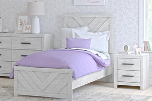 Cayboni Twin Panel Bed Whitewash