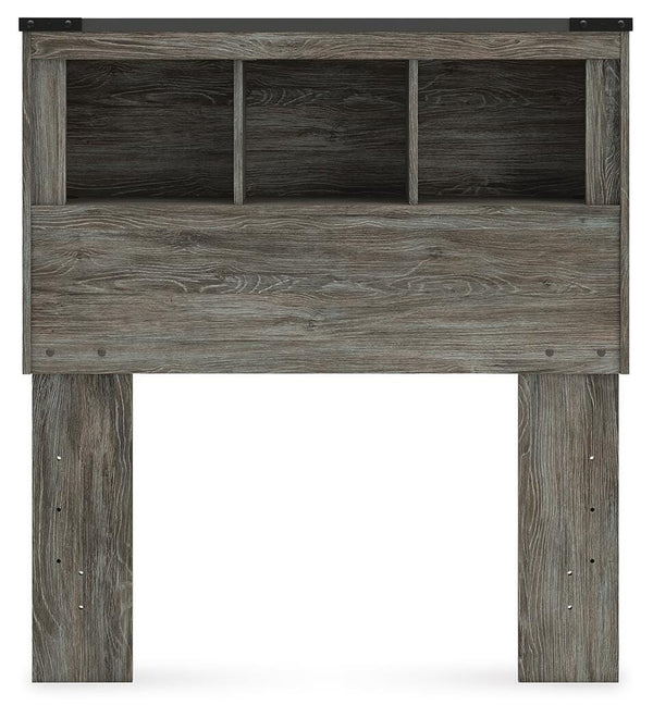 Frandern Twin Bookcase Headboard Gray