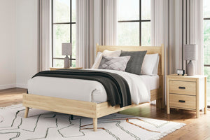 Cabinella Full Platform Panel Bed Tan