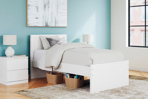 Onita Twin Panel Platform Bed White