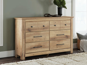 Makidern 6-Drawer Dresser Tan