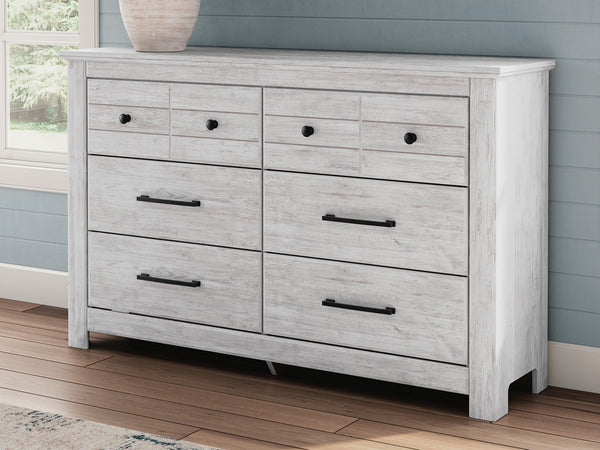 Makidern 6-Drawer Dresser Whitewash
