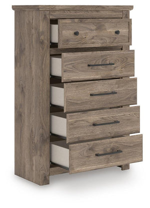 Rusticott 5-Drawer Chest Brown