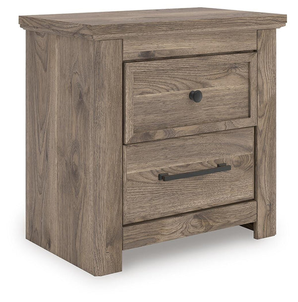 Rusticott 2-Drawer Nightstand with USB Brown