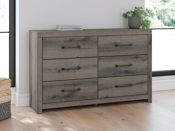 Graystorm 6-Drawer Dresser Brown Gray