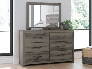 Graystorm 6-Drawer Dresser & Mirror Brown Gray