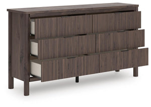 Pamytta 6-Drawer Dresser Brown