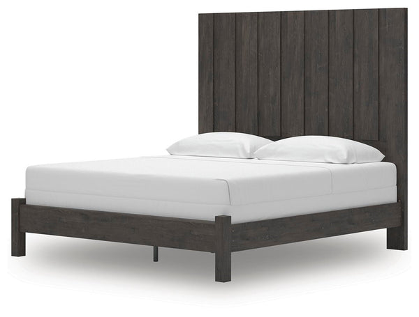 Fraluna King Panel Bed Charcoal