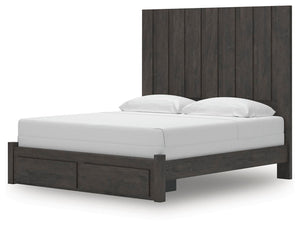 Fraluna King Panel Storage Bed Charcoal