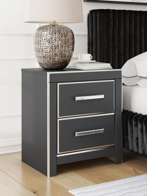 Zuraleus Nightstand with USB Black