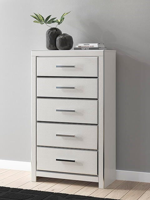 Zuraleus 5-Drawer Chest White