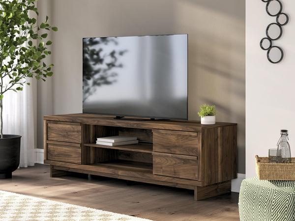 Zadilyn 4-Drawer 72-Inch XL TV Stand (Fireplace Optional) Brown