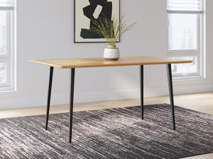Gretlynn Rectangle Dining Table Black/Natural