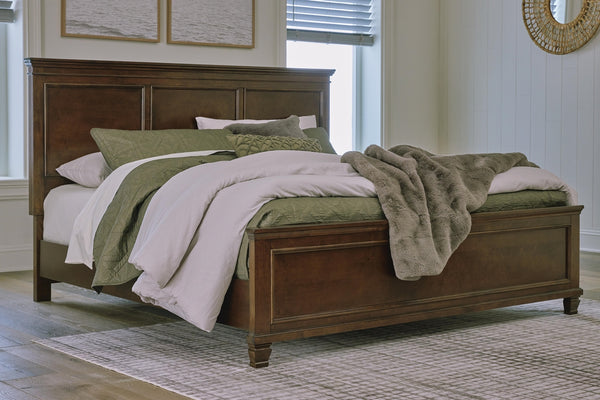 Danabrin King Panel Bed Brown