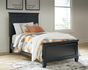 Lanolee Twin Panel Bed Black