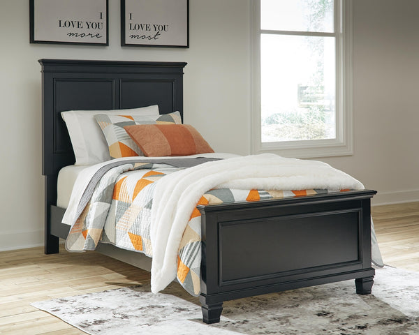 Lanolee Twin Panel Bed Black