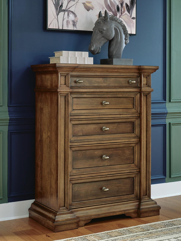 Frantanna 5-Drawer Chest Brown