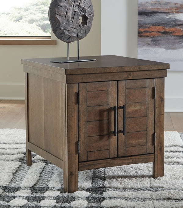 Moriville 2-Door End Table Grayish Brown